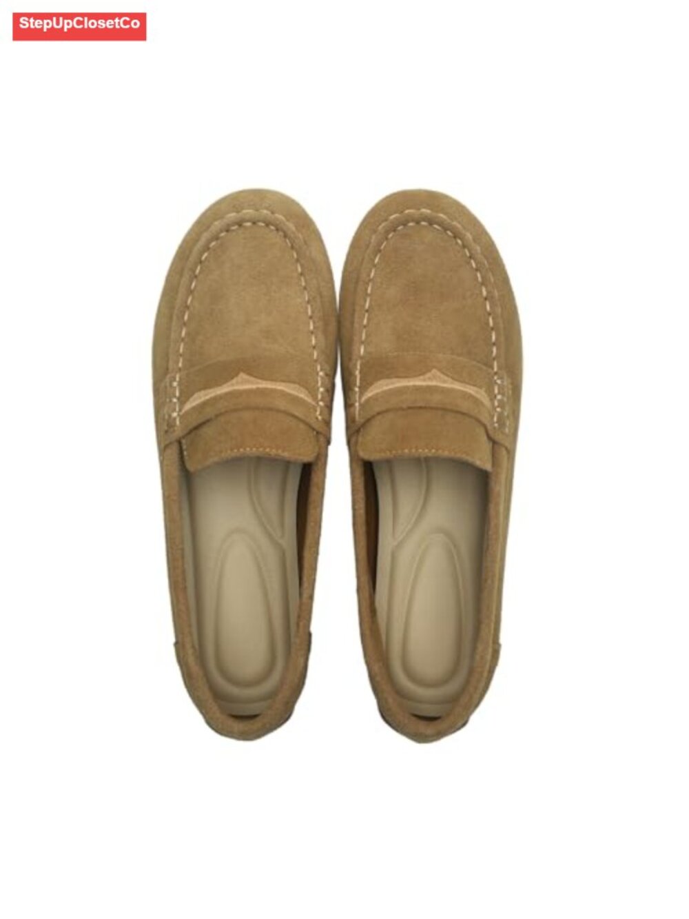 Women's Suede Leather Driving Loafers Comfortable Moc Shoes